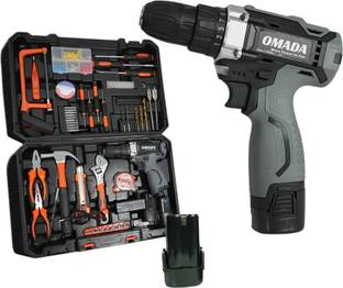 Omada Impact 16.8V Drill |105Pcs Tool Set |Copper Armature | 10mm Chuck Size | Lithium Driver Claw Hammer Wrenches Pliers DIY Accessories Tool Kit Cordless Drill