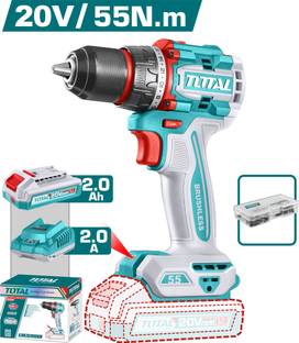 TOTAL 20V 55nm Compact Brushless Cordless Drill TDLI205582 Cordless Drill