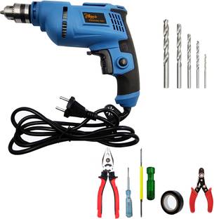Hillgrove HGCM1103M2 700W Drill Machine with 5Pcs Hand Tool Kit, 5Pcs HSS Drill Bits for Making Holes ...