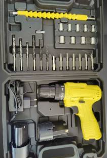 RMGS 12V 10MM cordless screwdriver drill machine With 2 battery and 24pc tool kit set 10mm Impact Dril...