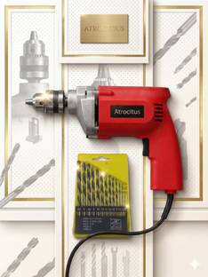 Atrocitus Atrocitus 10mm Electric Drill Machine with 13PCS HSS Drill Bit Set ATR647_(Pack of 2)_Normal...