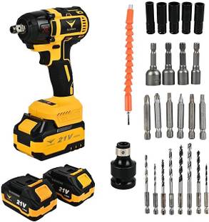 flymax CORDLESS BRUSHLESS IMPACT WRENCH 350NM MAX TORQUE,21V LI-ION BATTER & CHARGER FX-CW21 Cordless ...