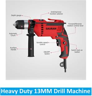 Sauran (RSV25) Heavy Duty 13MM Drill Hand Tool Kit Left And Right Pistol Grip Drill