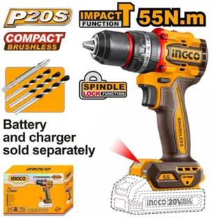 INGCO Compact Brushless Cordless Impact Drill CIDLI205581 Cordless Drill