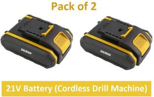 Sauran Pack of 2 Battery 21v For Cordless Machines 4 Point (BTY48) Cordless Drill