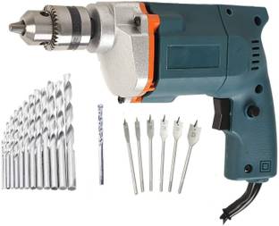 Inditrust with 13pc HSS 1pc Masonry & 6pc Flat wood bit set Machine Bit set Pistol Grip Drill