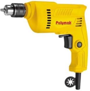 Polymak 10mm Drill 400 Watts PMLDM6B 10 mm Corded with 400W Motor and 3000 RPM Speed Pistol Grip Drill