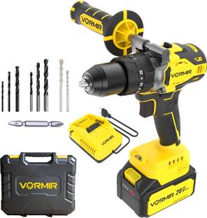 iBELL VORMIR VR BD21-80 Brushless Cordless Impact Drill, 80 Nm Torque, 20V, 0–2000 RPM, 30000 IPM,13mm Metal Chuck,2-Speed,20+3 Mode Settings,4.0Ah Battery,BMC Box Cordless Drill