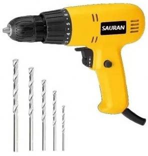 Sauran HEAVY DUTY SCREWDRIVER / DRILL MACHINE WITH 5PCS DRILL BITS SET for concrete Pistol Grip Drill