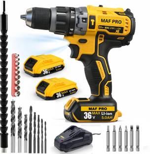 Maf Pro 36V Cordless Drill Brushless Copper Motor, Wall Drilling, With 2 Battery 36V Cordless Drill