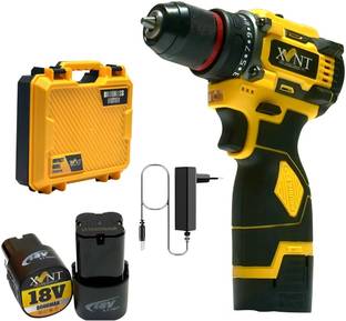 NTH XLNT 18V Cordless Drill Machine with 10mm Metal Chuck, 0–1500 RPM Dual Speed Lithium Battery & Cha...