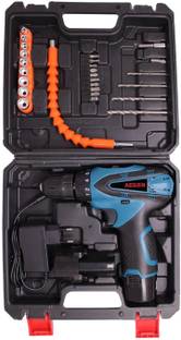 AEGON Cordless Drill Machine Battery Operated ACS-12V 12V Reversible Variable Speed Screwdriver Double with 30 pcs Tool Kit Cordless Drill