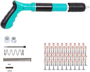 ARUDIP 5 Gears Manual Steel Nails Gun Tool with 50 Round Nails Nail-Gun-1 Pistol Grip Drill