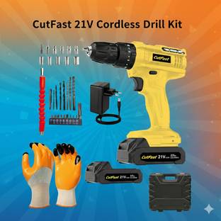 RanPra Professional 21Volt Cordless Drill & Twin Lithium Battery Set Cordless Drill
