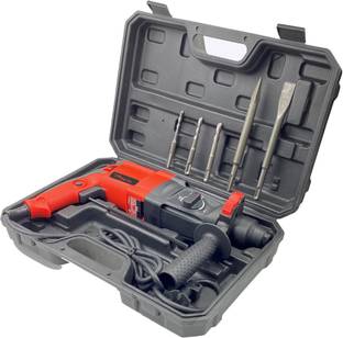 Hillgrove 100% Copper Winding MCGH1041M6 26mm Hammer Impact Machine with 5Pcs SDS Plus Bits for Making Holes in Metal/Wood/Concrete Hammer Drill H3 Pistol Grip Drill