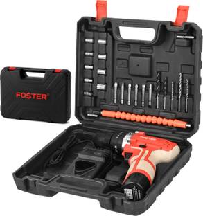 FOSTER FCD-1200 VLI | 12V Lithium-Ion | 25+1 Torque | With Drill Kit & Accessories With 9 Socket set |...