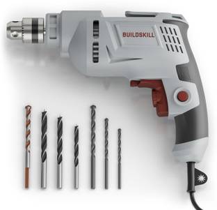 BUILDSKILL 400W Electric Drill Machine | 2800RPM Variable Speed | Forward-Reverse | 7 Bits BED10400 Pi...