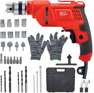 HPD 10MM Drill Kit 500W Kit Heavy Duty Copper Motor Electric Drill Machine with Vari able & Reverse/Fo...