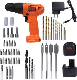 BLACK+DECKER 12-Volt Cordless /Driver with Keyless and 50 Accessories Kit CD121K50 Angle Drill