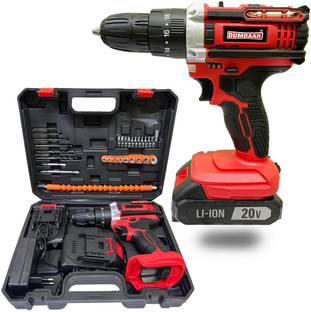 DUMDAAR Cordless Impact Drill Driver 20V with 36Pcs Drill Kit – 1500RPM 10mm Keyless Chuck, 18 Torque ...