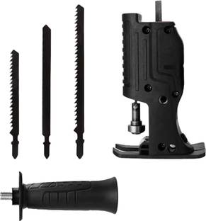 RanPra NEW Black Jigsaw attachment for drill machine | Easily connect Wood Cutter Pistol Grip Drill