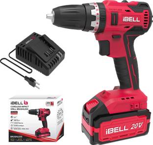 iBELL One Power Series BD20-38 Cordless Impact Drill Brushless 20V 38Nm with 4Ah Battery & Charger Cordless Drill