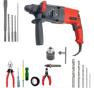 Hillgrove MCGH1049M5 26mm Hammer Impact Drill Machine with 5Pcs Hand Tool Kit,Drill Chunk (13mm)5Pcs H...