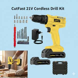 RanPra 21 VOLT CORDLESS DRILL WITH 2 BATTERY & CHARGER Cordless Drill