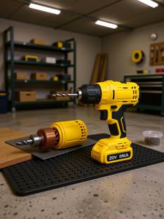 XDLB 20V 2.0Ah 13 mm Cordless Brushed Drill Machine Driver With 2 Batteries , 2 Speed Gearbox Pistol G...