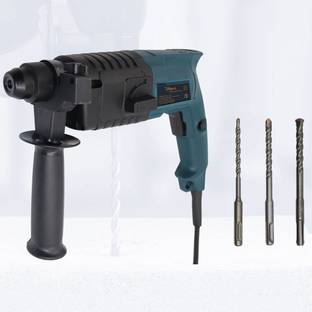 Hillgrove 100% Copper Winding HGCM488M6 20mm Hammer Impact Drill Machine with 3 Bits for Making Holes ...