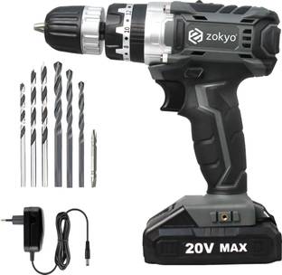 ZOKYO 20V Cordless Impact Drill WT CM18-35, 32Nm, 3 Mode Function, 0–1450 RPM, 10mm Keyless Chuck,18 T...