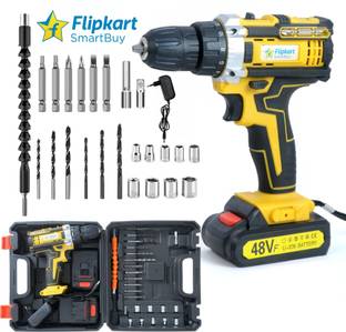Flipkart SmartBuy Cordless Screwdriver set | Cordless drill | Wrench| speed control tool Used for carp...