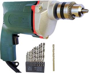 Inditrust 6-Month Warranty 350w 100% Copper Winding Electric Drill machine 10mm with 13pc HSS bit 1pc ...