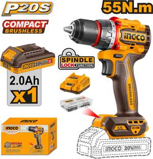 INGCO 55nm Compact Brushless CDLI205582 Cordless Drill