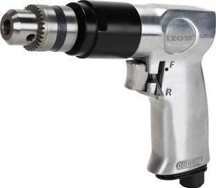 IZOM 3/8" Reversible Air Drill 1800 RPM Aluminium Alloy 90 PSI Forward/Reverse Lever Pistol Grip Drill