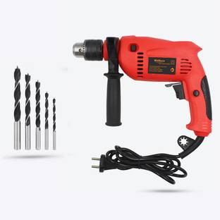 Walkers WKCB172M All Purpose Drill Machine with 5Pcs Wood Drill Bits for Making Holes in Metal/Wood/Concrete with Reverse Rotaion and Variable Speed Pistol Grip Drill Pistol Grip Drill