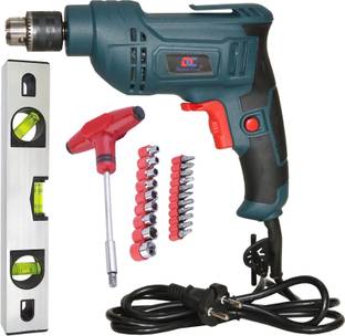 Digital Craft 100% Copper Winding Electric 600w Reversible Drill Machine 10MM,T-Bar Socket Set,12' Spi...