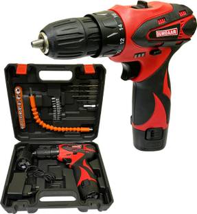 DUMDAAR 12V Cordless Screwdriver and Drill Set - 25pcs, Two-Speed, Compact and Powerful -2x1.5Ah Batte...