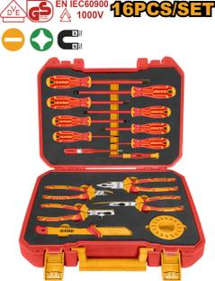 INGCO Ingco HKITH1601 16-Piece Insulated Hand Tools Set Hand Tool Kit
