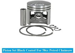 Sauran Piston Set Black Coated For 58cc Petrol Chainsaw CK63 Power & Hand Tool Kit