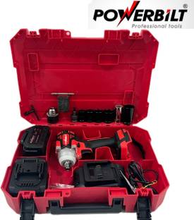 Powerbuilt PBL-CL-21WR BRUSHLESS IMPACT WRENCH 330 NM TORQUE & 21V LITHIUM ION BATTERY Power & Hand Tool Kit