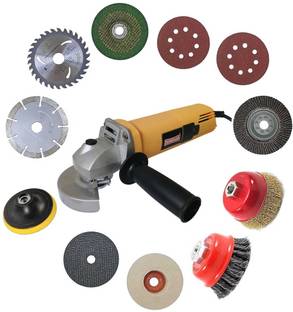 DUMDAAR DM801 950W Electric Angle grinder machine with 11pc wheel set Power & Hand Tool Kit