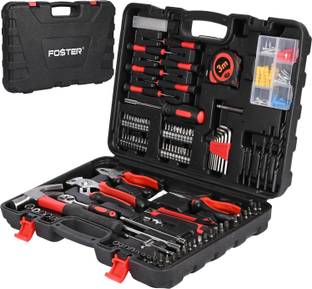 FOSTER FHT-910 182pcs Home Tool Kit with Screwdriver set,Allen Keys, Wrench, Socket Set Hand Tool Kit