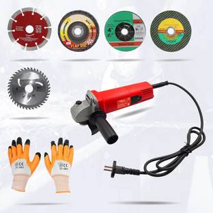 Hillgrove HGCM20M2 Angle Grinder with 5 Wheels For Metal/Wood/Tile Cutting, Grinding Power & Hand Tool Kit