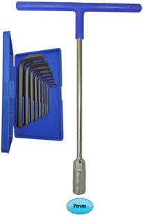 DUMDAAR 7mm Hex T Spanner/Socket with Box allen key set Hand Tool Kit