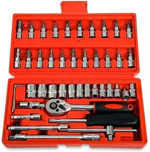 GTE Ratchet Wrench Set Combination Tool Case Precision Socket Set for All Bike Car Hand Tool Kit