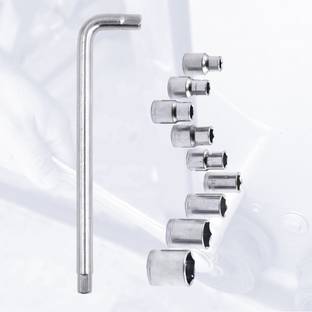 Hillgrove 10 Pcs Hex Socket Spanner Wrench Set Hand Tool Kit