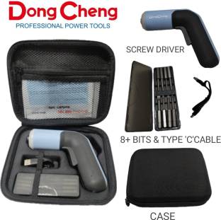 DONGCHENG MAYUR DCPL05-5 SCREW DRIVER 8+ BITS & USB TYPE C CHARGING 4V BATTERY, 215 RPM Power & Hand Tool Kit