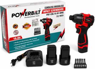 Mat max PBT-CBL16.8V-IDHQ CORDLESS BRUSHLESS IMPACT DRIVER 140NM MAX TORQUE 16.8V BATTERY & CHARGER Co...