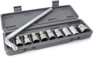 DEAGAN 10 Pieces Hand Tools Wrench Set Spanner Set Tool Kit Socket Set